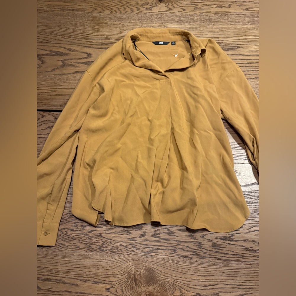 Uniqlo Mustard Yellow Women's Top